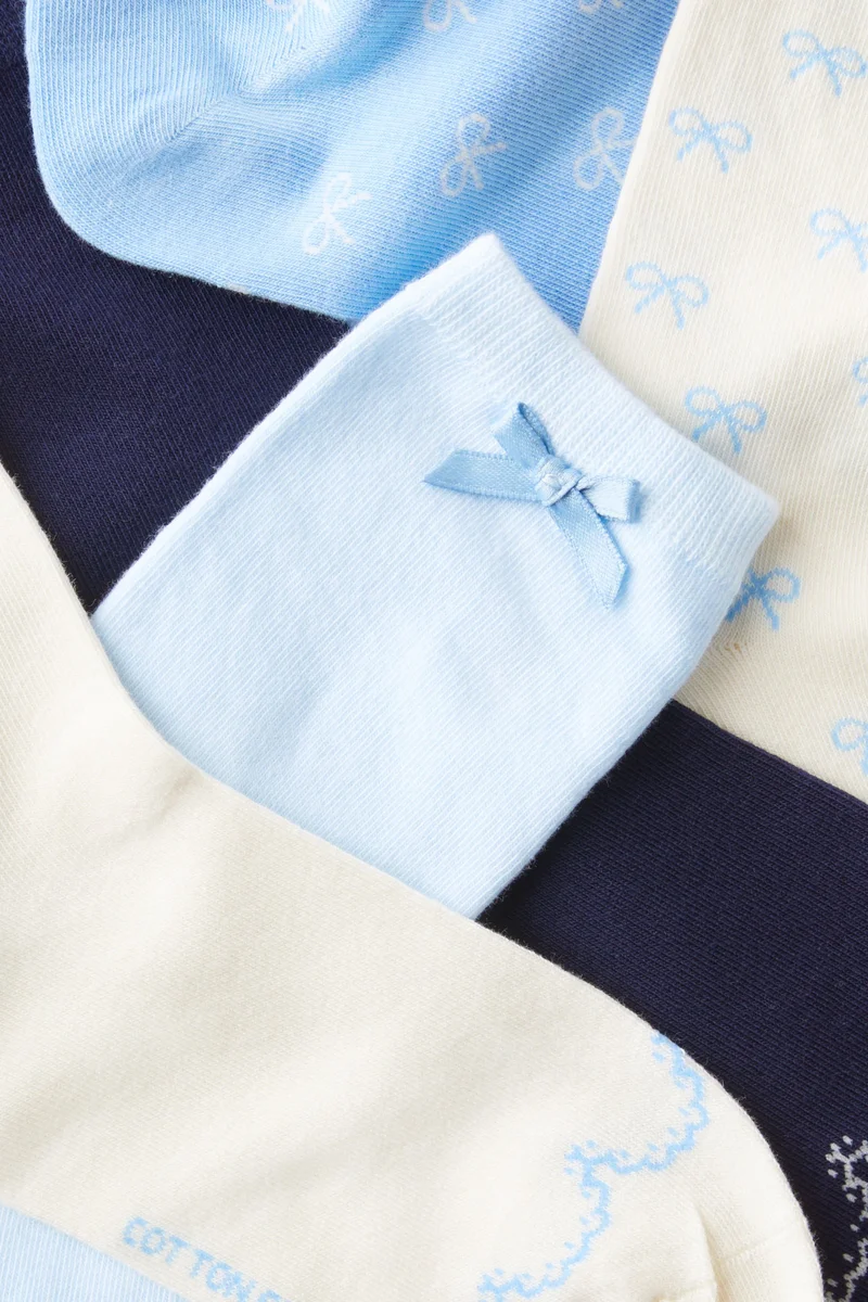 Rubi 5Pk Fine Crew Sock